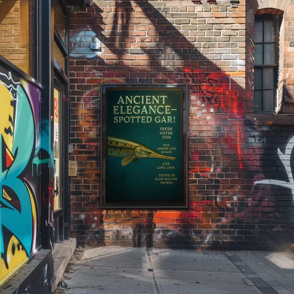 Ancient Elegance - Spotted Gar Poster