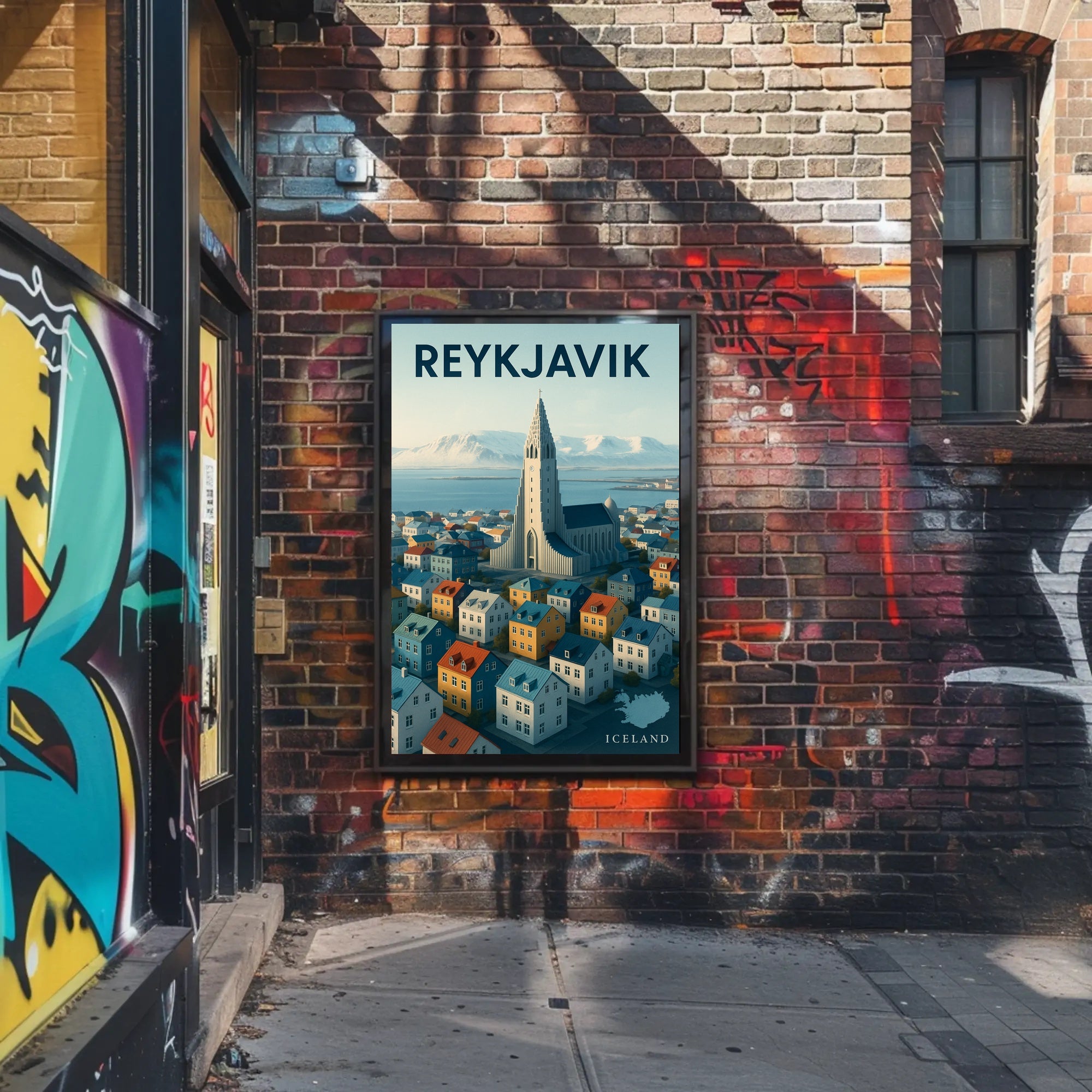 Reykjavik Cityscape Adventure Travel Poster PosterGoat