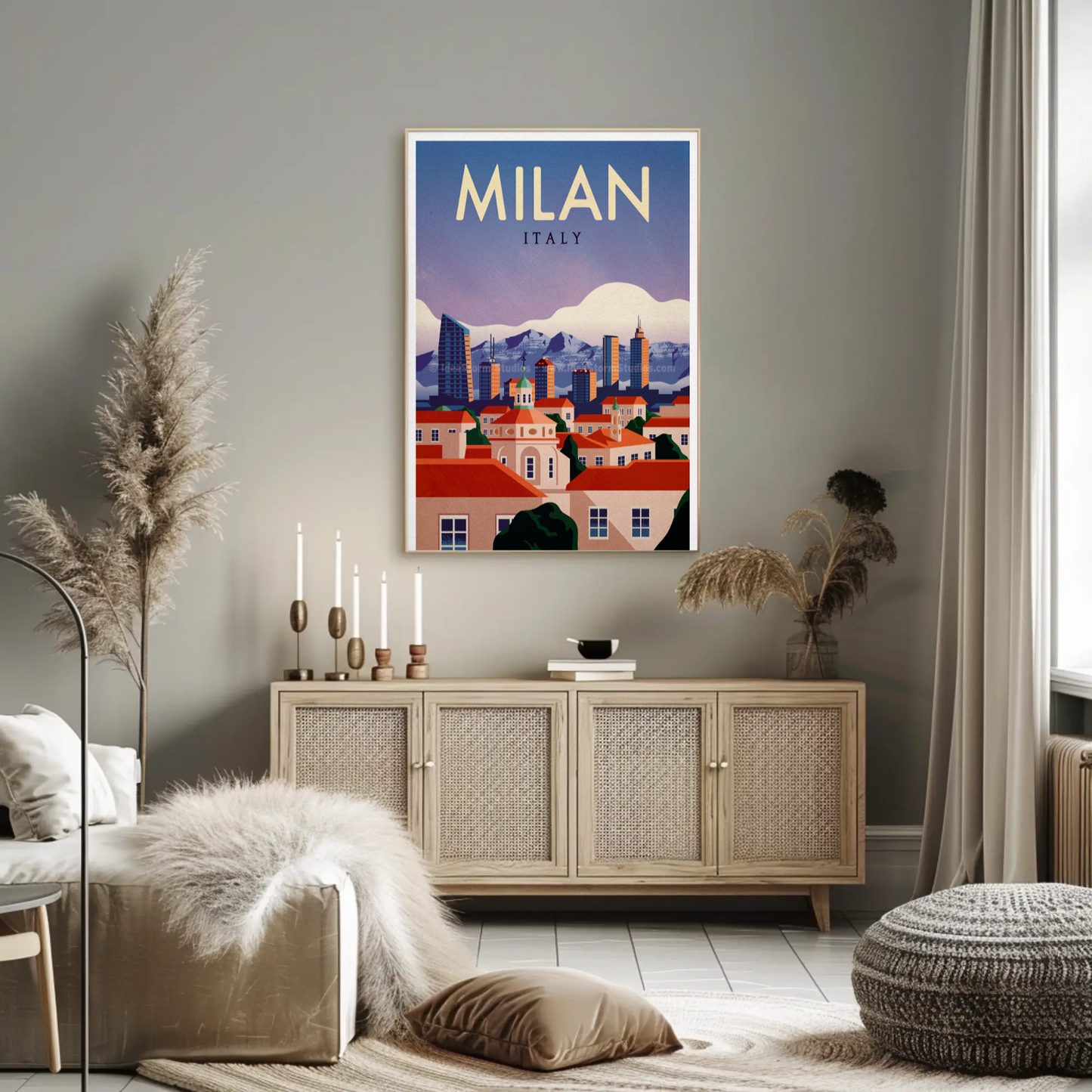 Milan Travel Poster