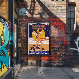 Patriotic Uncle Sam Military Recruitment Poster