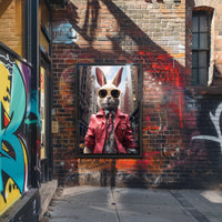 Stylish Rabbit In The City Poster