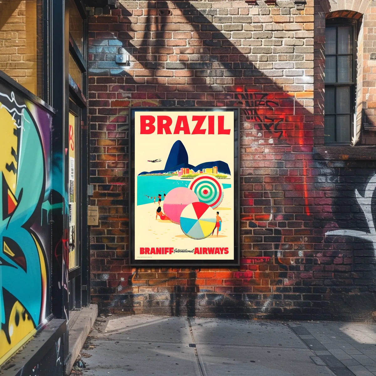 Discover Brazil With Braniff Airways Poster