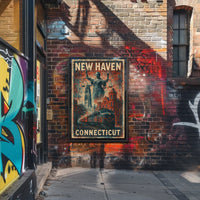 New Haven Connecticut Cityscape Photography Realism Poster