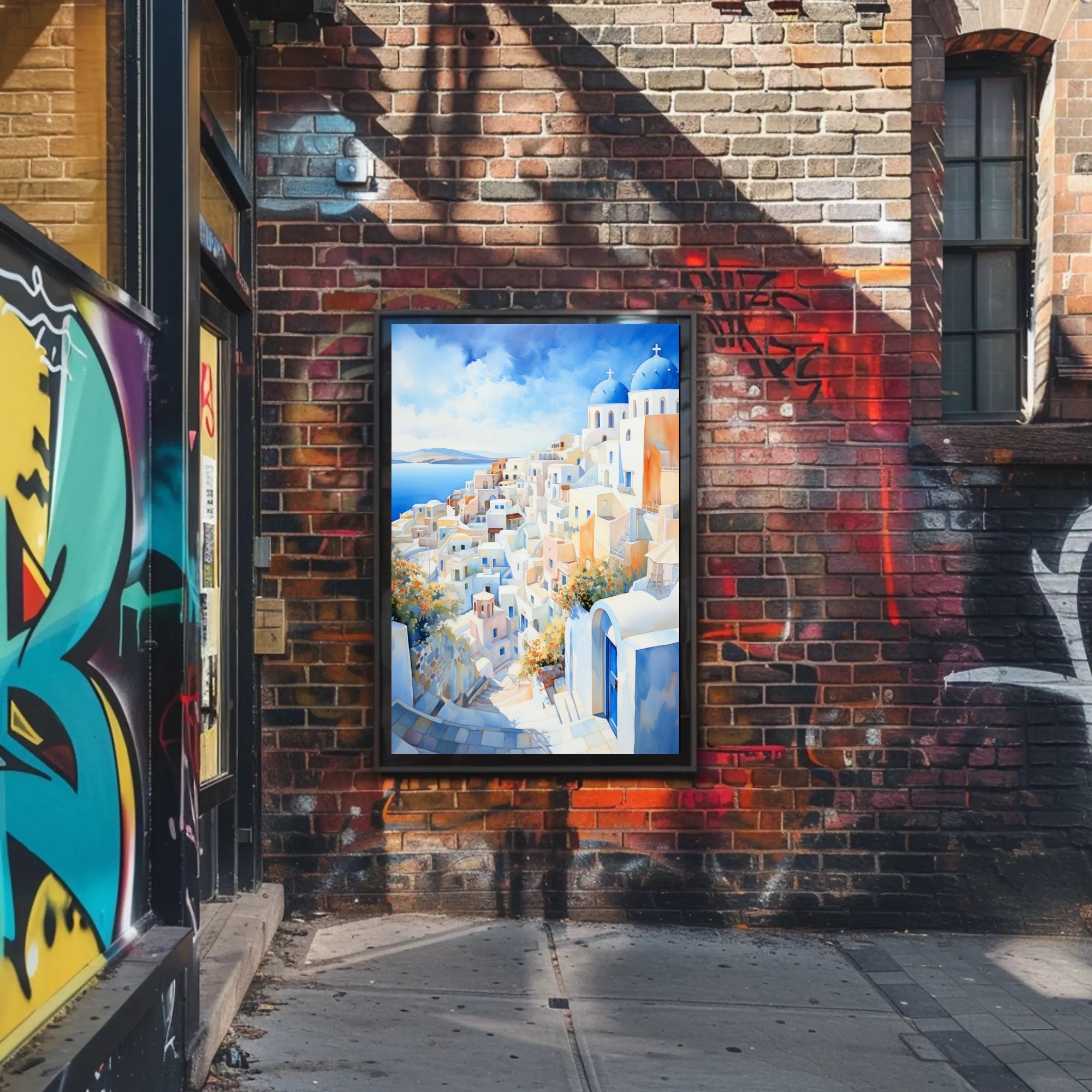 Santorini Serenity Poster