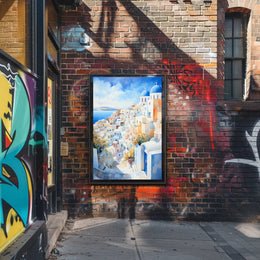 Santorini Serenity Poster