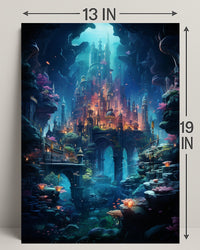 Enchanted Underwater City Poster