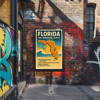 Florida Retro Travel Poster: Explore the Sunshine State