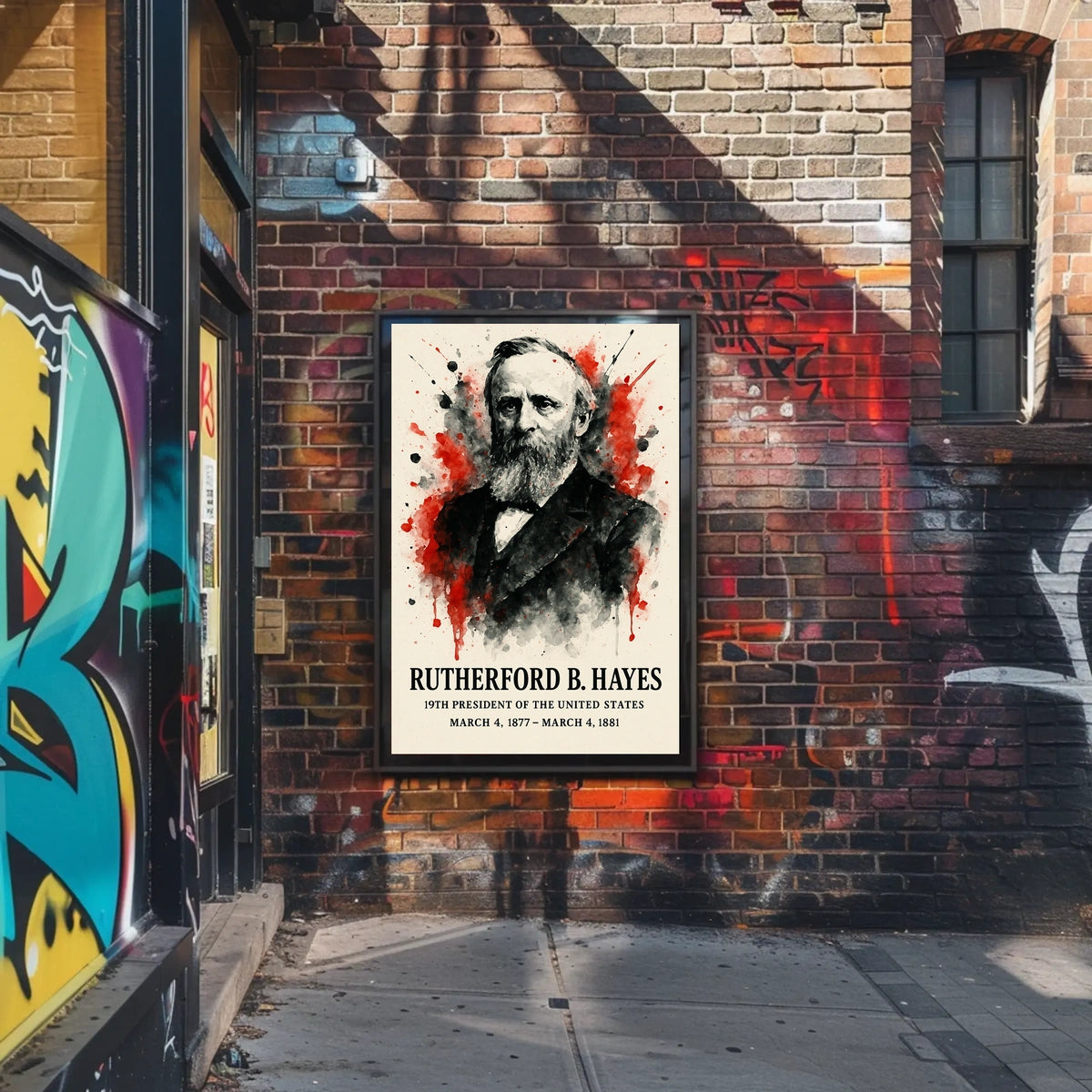 Rutherford B. Hayes Vintage Artistic Historical Poster