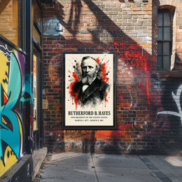 Rutherford B. Hayes Vintage Artistic Historical Poster