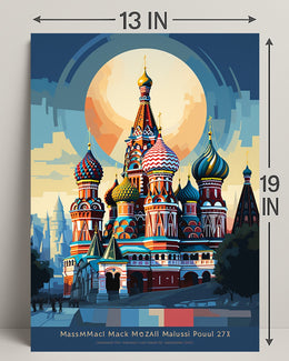 Vibrant Domes Of St. BasilS Cathedral Poster