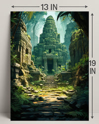 Ancient Jungle Temple Poster