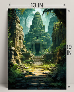 Ancient Jungle Temple Poster