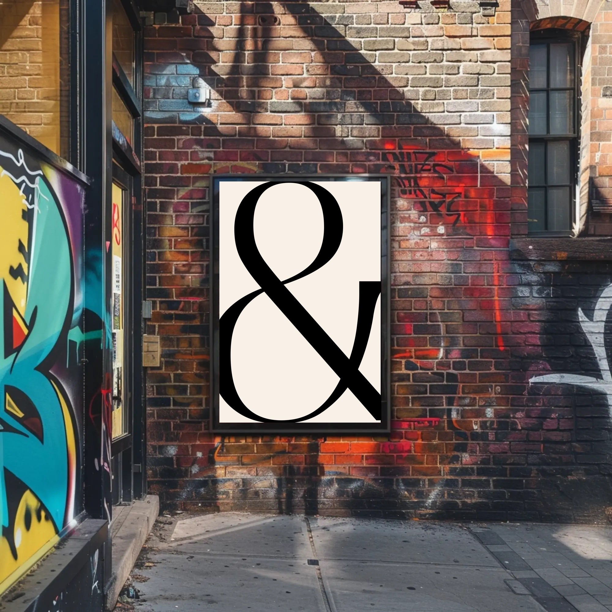 Stylized Ampersand Minimalist Artistic Poster PosterGoat