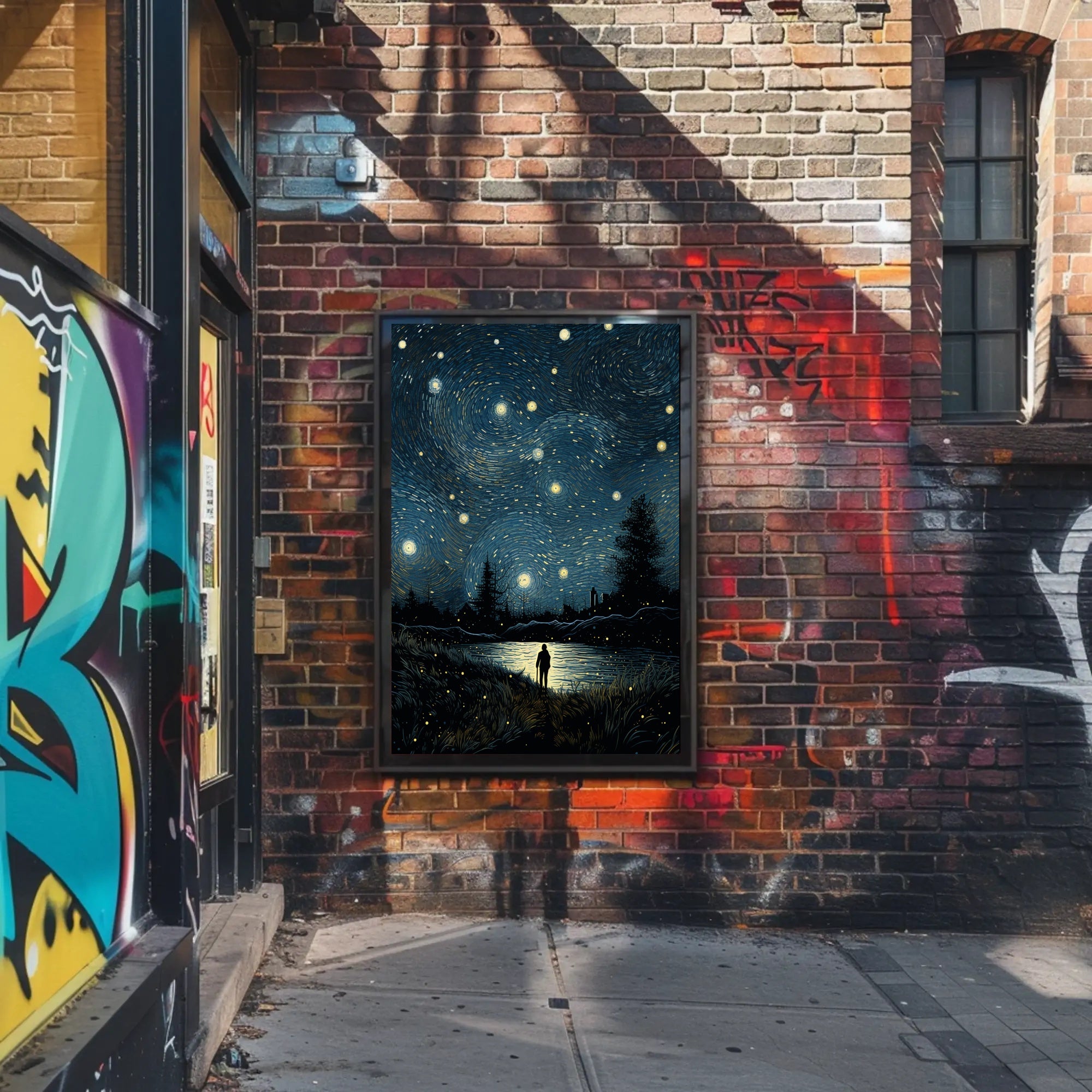 Starry Night Reflections Poster PosterGoat