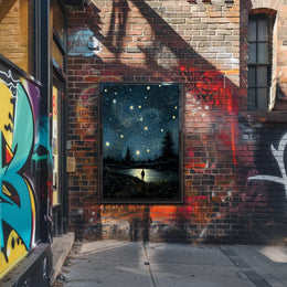 Starry Night Reflections Poster PosterGoat