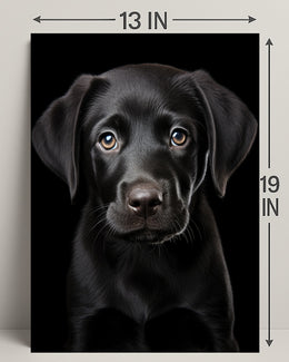 Portrait Of A Black Labrador Puppy Poster
