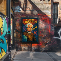 Albert Einstein Scenic Vintage Wanderlust Poster