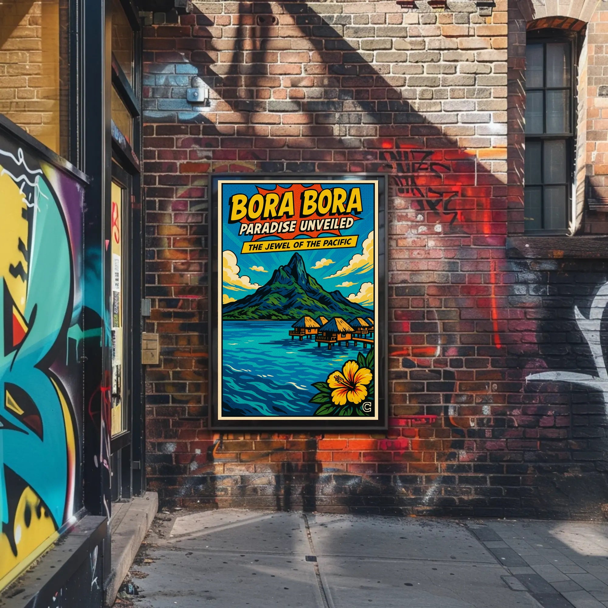 Bora Bora Vintage Travel Poster with Tropical Nostalgia PosterGoat