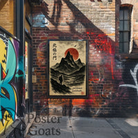 Untamed Solitude: Majestic Mountain Scene Cultural or Heritage Poster