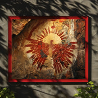Abstract Eagle on Textured Rustic Wall Art