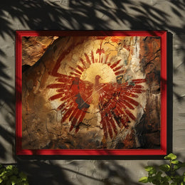 Abstract Eagle on Textured Rustic Wall Art