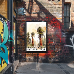 Sequoia Watercolor Wall Art Poster