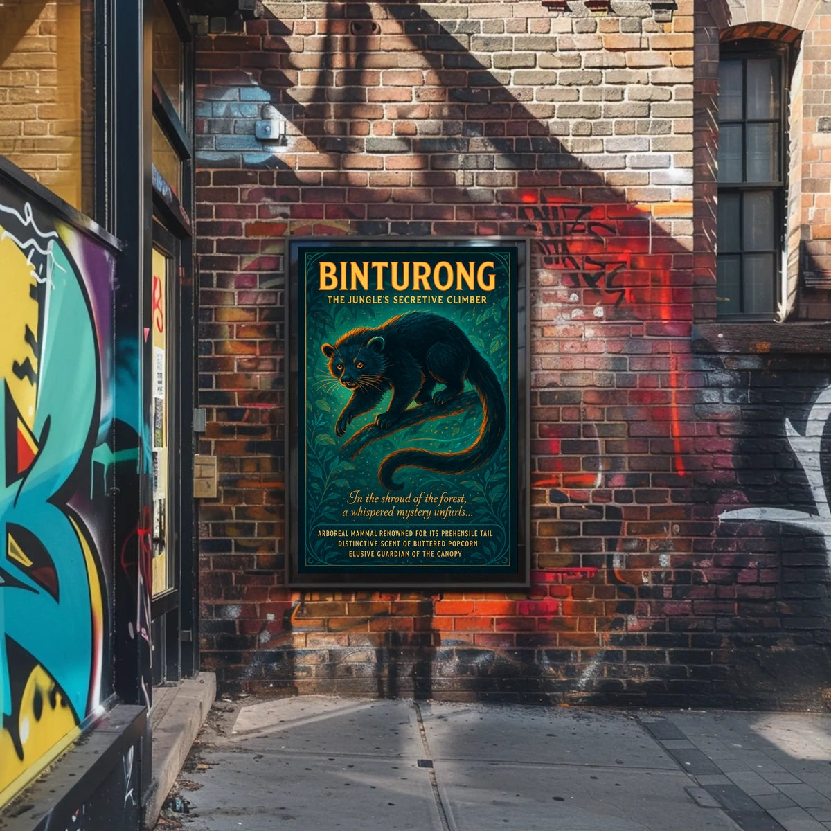 Binturong The Jungles Secretive Climber Poster
