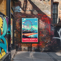 Santa Monica Beach Vibes Poster