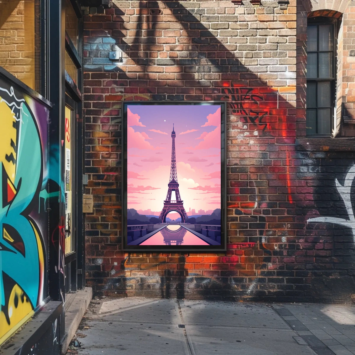Eiffel Tower Sunset Travel Poster