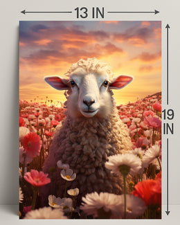 Serene Sheep At Sunset Poster PosterGoat