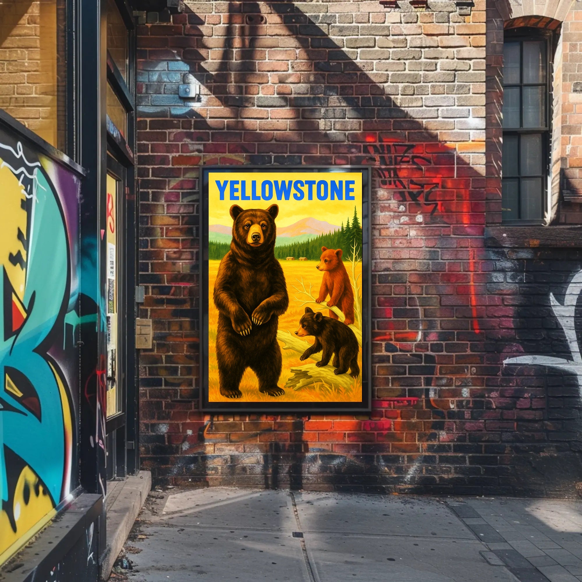 Yellowstone Bears Poster PosterGoat