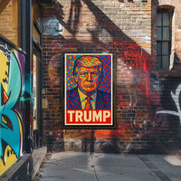 Donald Trump Vibrant Mosaic Legacy Poster