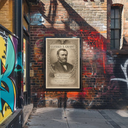 Ulysses S Grant 18th President Sketch Poster Art Print PosterGoat