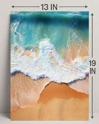 Ocean Waves And Sandy Shore Poster