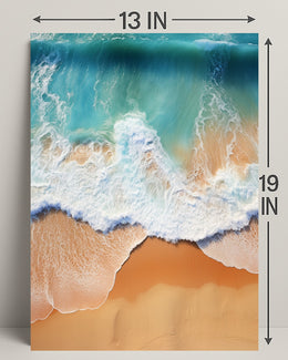 Ocean Waves And Sandy Shore Poster