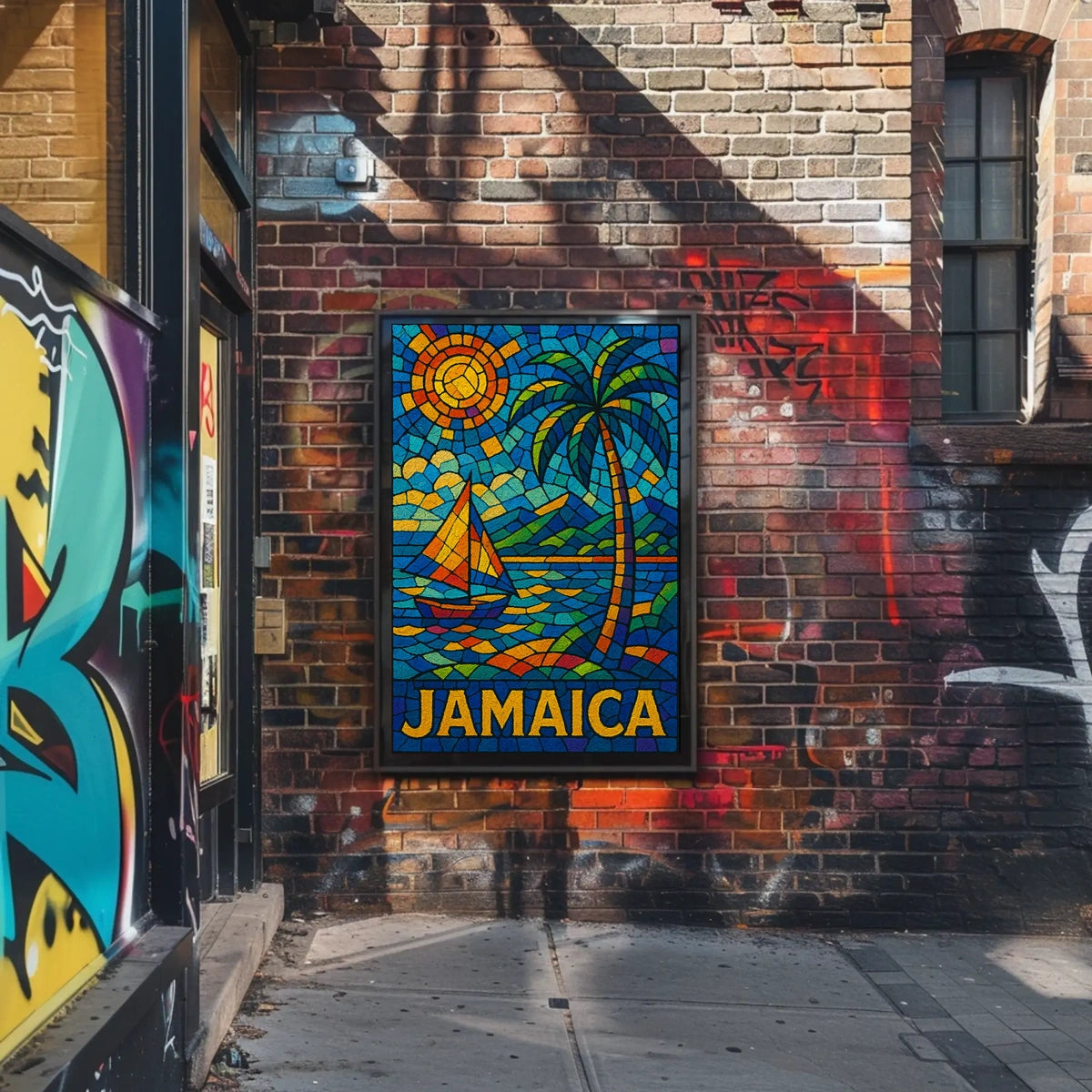 Vibrant Jamaica Mosaic Poster