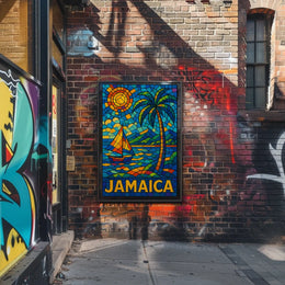 Vibrant Jamaica Mosaic Poster