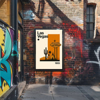 Las Vegas Desert Sign Retro Travel Poster