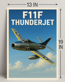 F11F Thunderjet Poster PosterGoat