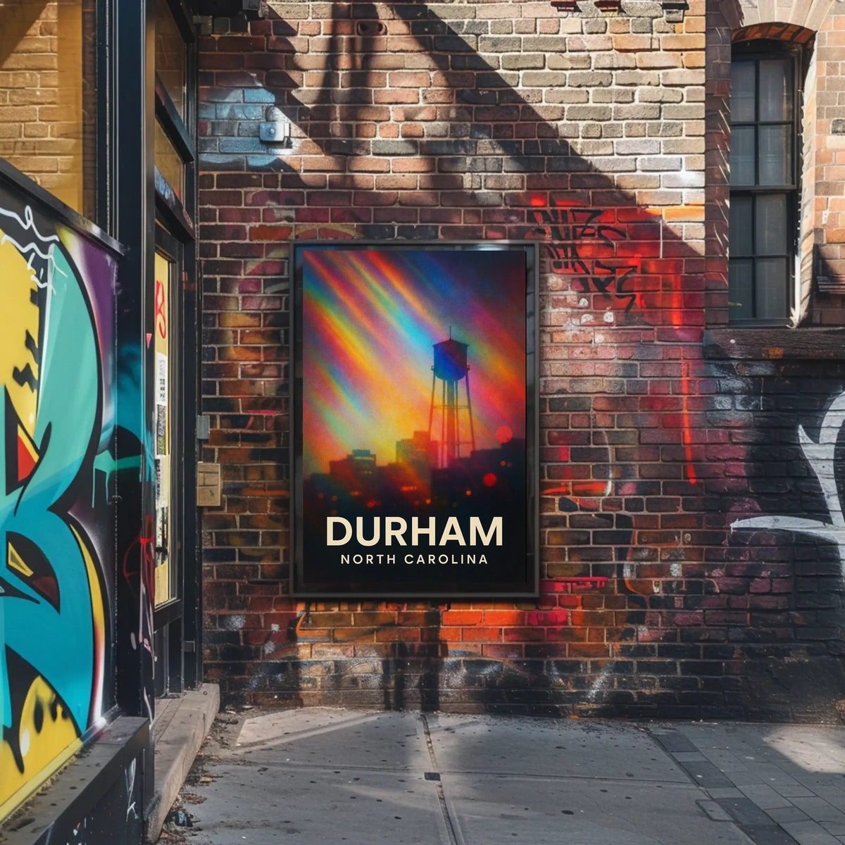 Durham Skyline Vibrant Digital Painting Poster