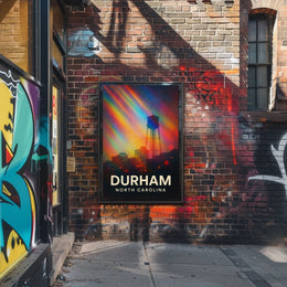 Durham Skyline Vibrant Digital Painting Poster