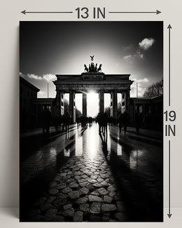 Shadows At The Brandenburg Gate Poster