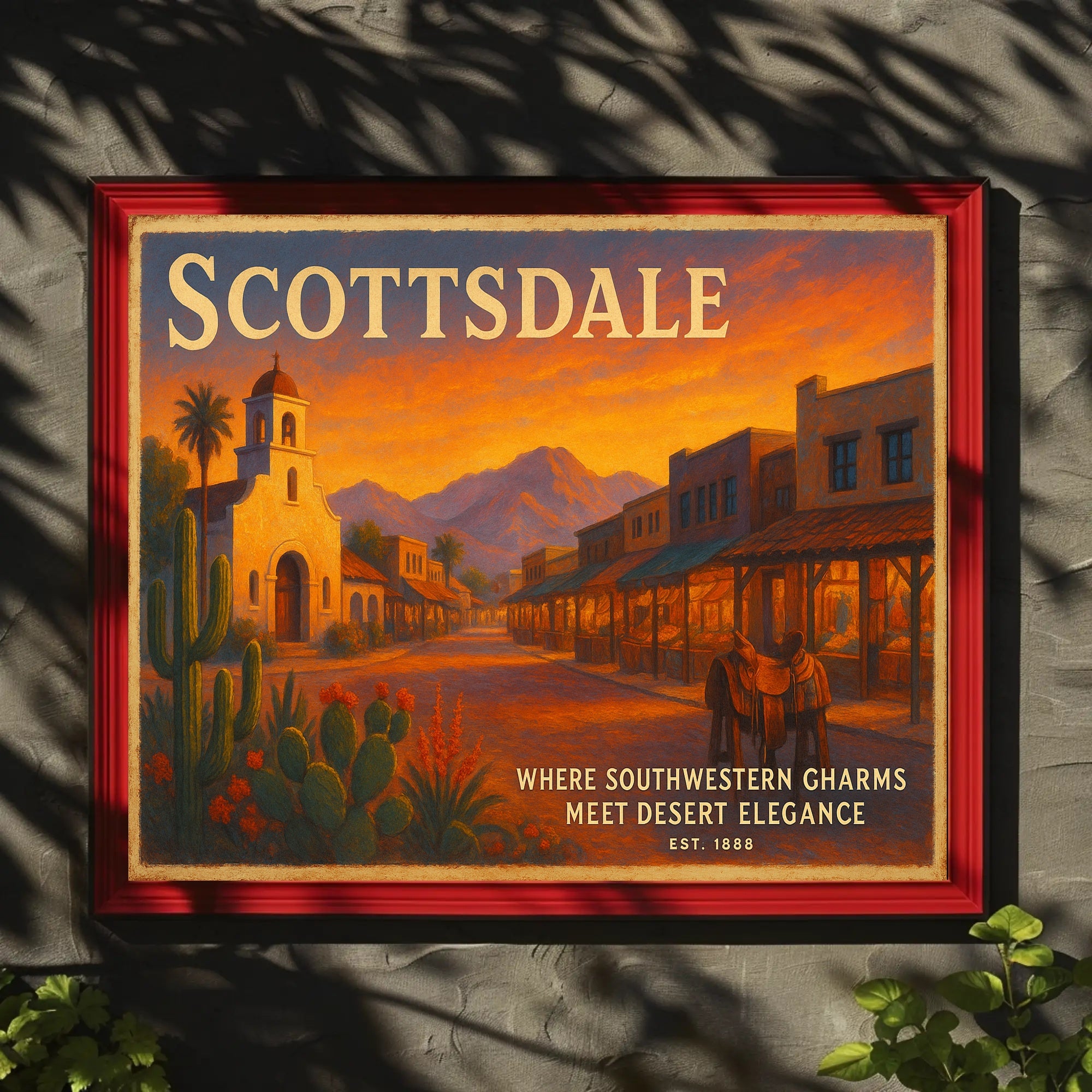 Scottsdale Desert Charm Poster Wall Art