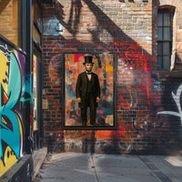 Historical Figure with Modern Abstract Vibes Poster