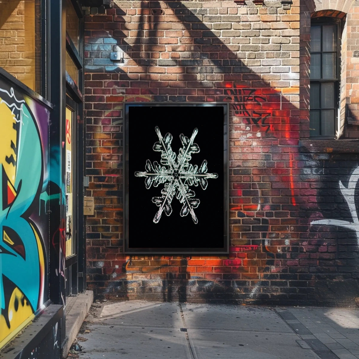 Intricate Snowflake Design Poster