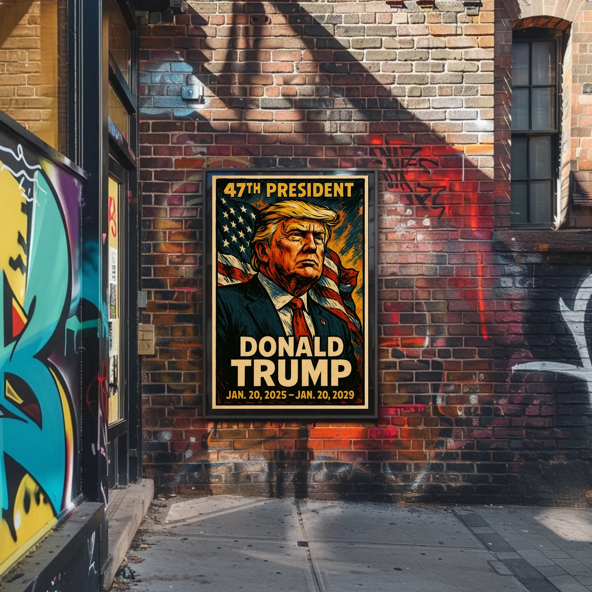 Patriotic Resolve Donald Trump Visionary Poster