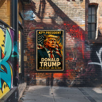 Patriotic Resolve Donald Trump Visionary Poster