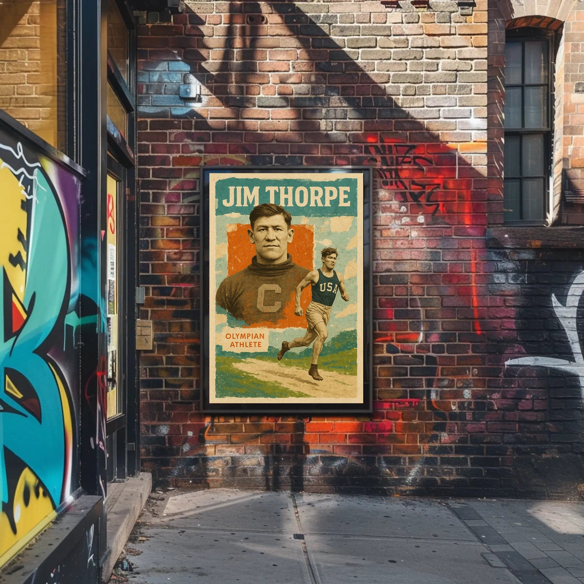 Jim Thorpe Olympian Athlete Poster