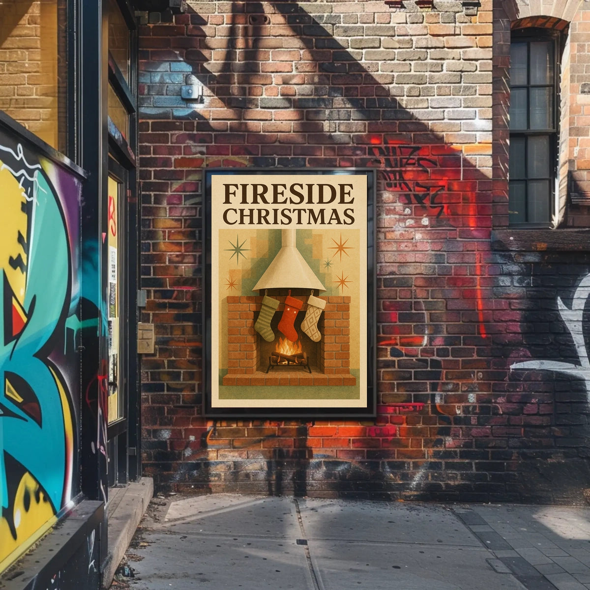 Fireside Christmas Poster
