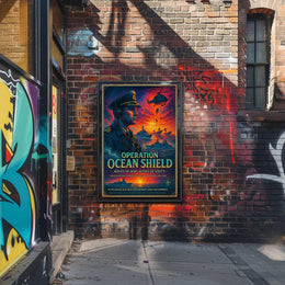 Ocean Shield Heroic Naval Military Recruitment Poster